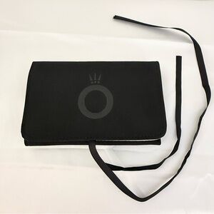 Rare Pandora Crown-O Foldover Black Velvet Travel Bag with Tie Closure